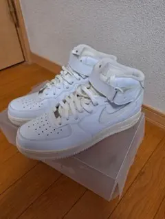 【訳あり】ナイキ エアフォース1 ミッド ホワイト 07