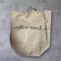 トートバッグ　ショルダーバッグ アイボリー niko and…