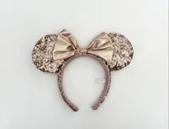 ディズニー カチューシャ ピンク スパンコール