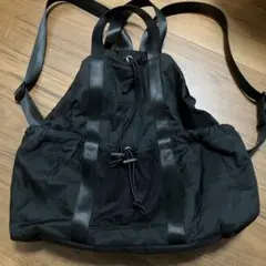 GU ソフトナイロンドローストリングバックパック 黒のサムネイル