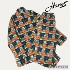 Hanes ビンテージ　パジャマ　上下セット　総柄　希少