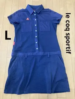 le coq sportif ゴルフ ワンピース　L ネイビー　半袖
