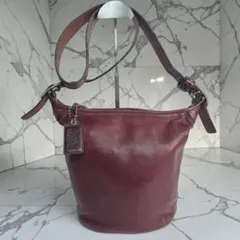 希少 COACH コーチ レザー ワンショルダーバッグ ボルドー F41864