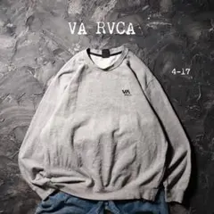 VA RVCA トレーナー　スウェット　刺繍ロゴ　グレー　シンプル
