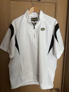 SSK 半袖ウェア ホワイト/ブラックハーフジップ野球