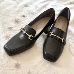 【オリエンタルトラフィック】通勤靴　跳べるパンプス　ビットヒール　ローファー　黒