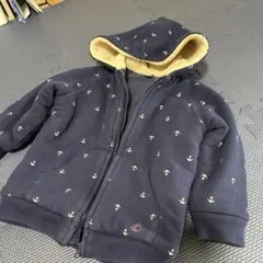 PETIT BATEAU プティバトー アンカー柄 もこもこパーカー
