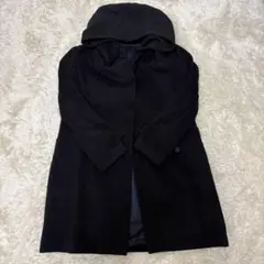 極美品 干場着用 セオリー カシミヤ混 ロングコート フード 黒 近年 M相当 極美品 干場着用 セオリー カシミヤ混 ロングコート フード 黒 近年 M