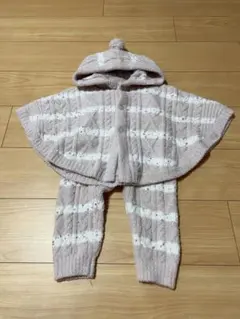 gelatopiqué フード付きケープとパンツセット