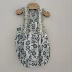 犬服バルーンワンピ　ひまわり柄