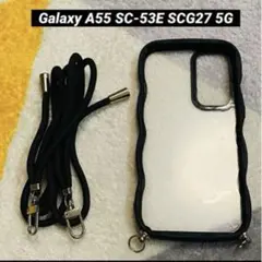 Galaxy A55 SC-53E SCG27 ストラップ ウェーブ ブラックのサムネイル