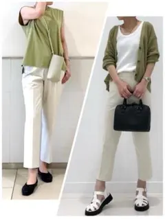 ★美品★ ユニセックスUNIQLOスマートアンクルパンツ M NATURAL