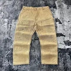 Carhartt ダック地 極太 ゆるダボ 良フェード 金ボタン YKKチャック