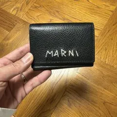 極美品 マルニ MARNI 財布 コインケース マルニメンディング ブラック 