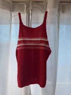 AMERICAN EAGLE ニットキャミソール レッド Sサイズのサムネイル