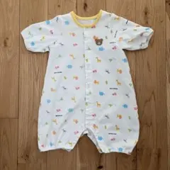 ミキハウス 動物柄ロンパース 50-60cm
