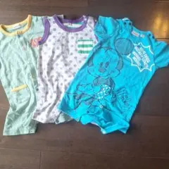 ロンパース3点セット ミッキー柄他　70