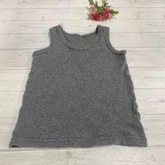 匿名発送【ワコール】◎Size100キッズ服　タンクトップ　無地　グレーのサムネイル