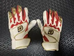 野球 バッティング 手袋 ディマリニ M ホワイト/レッド/ゴールド