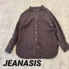 JEANASIS ジーナシス　長袖シャツ　ブラウス　光沢　フリーサイズ