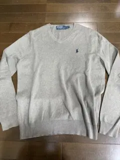 Polo by Ralph Lauren グレー VネックニットサイズS