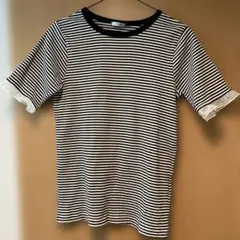 最終価格！しまむら mysa closet♡ボーダー フリル袖 トップス