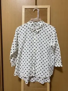 ユニクロ　ドット柄シャツ　Sのサムネイル