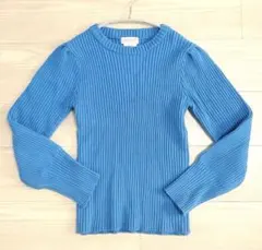 CIAOPANIC TYPY ブルー リブ編み 長袖ニット