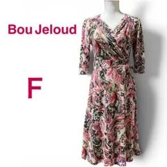 Bou Jeloud ブージュルード カシュクールワンピース 五分袖　総柄　 Fのサムネイル