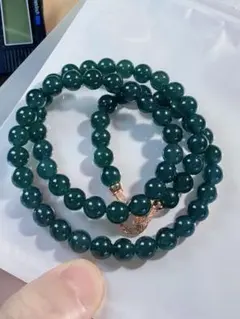 CS-0548天然本翡翠《本物保証》 藍水翡翠 ネックレス約45cm