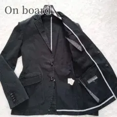 《美品》オンボード On board テーラードジャケット 大きいサイズ LL