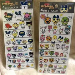 4サイズステッカー たまごっち プチプチ おみせっち しりーず 2点セット