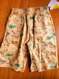 ムージョンジョンハーフパンツズボン男の子130cmはたらく車