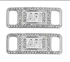 AF1 デュブレ 靴紐メタルタグ　ラインストーン　ジルコニア　シルバー