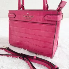 美品 kate spade ピンク ハンドバッグ スモール サッチェル 正規品 