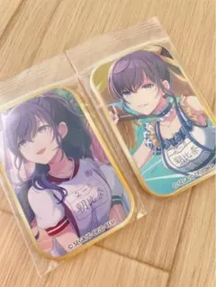 プロセカ　朝比奈まふゆ　スクエア缶バッジ　特訓前特訓後