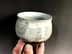 唐津焼　古唐津　絵唐津　酒盃　ぐい呑み　在銘　５客まとめて　V　R8013 唐津酒器 ぐいのみ 斑唐津 古陶磁 酒器 堀の手 古唐津Antique Sam's