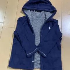 ラルフローレン　ロゴ付きフードトレーナー ネイビー