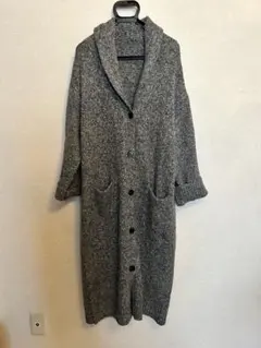 ドゥークラッセ　ロング　ニット　カーディガン グレー　大きめ　LL 美品