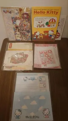 ハローキティ レターセット 5点まとめ売り【管理：005】