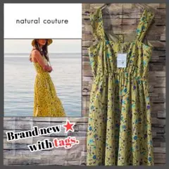 新品タグ付き♪natural couture 花柄マキシワンピース フリーサイズ