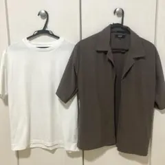 BEAMS HEART ラペルカーディガン ブラウン 2026 Tシャツ セットのサムネイル