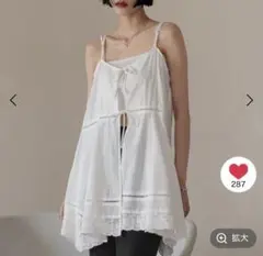 LOWRYS FARM 2WAYコットンレースキャミワンピ　ローリーズファームのサムネイル