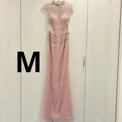 リュクススタイル　ロングドレスピンク　マーメイド　キャバドレス M