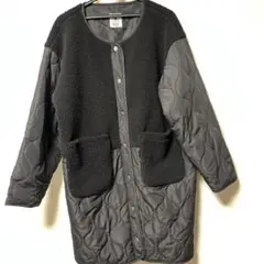 ボアキルティングジャケット 黒　大きめ　3L