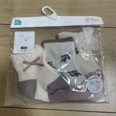 【新品】ベビー靴下 3足セット 7-9cm