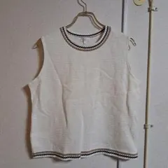 PART2 ニットベスト L ホワイト