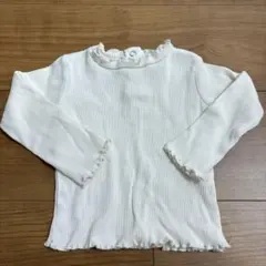 ZARA ベビー リブカットソー ホワイト 6-9ヶ月 74cmのサムネイル