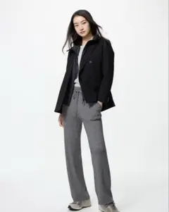 美品♡UNIQLO ウォッシャブルニットリブパンツ　Lsize