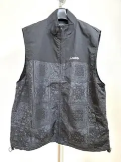 新品 Subciety (サブサエティ) ペイズリー 切り替え ナイロン ベスト